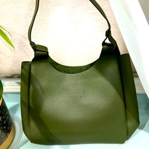 Dark green Neiman Marcus shoulder bag